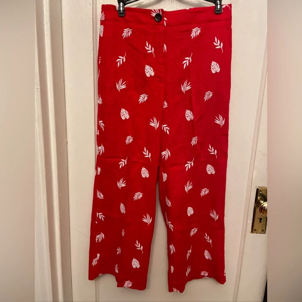 Ann Taylor the embroidered wide leg crop NWT - Picture 1 of 5